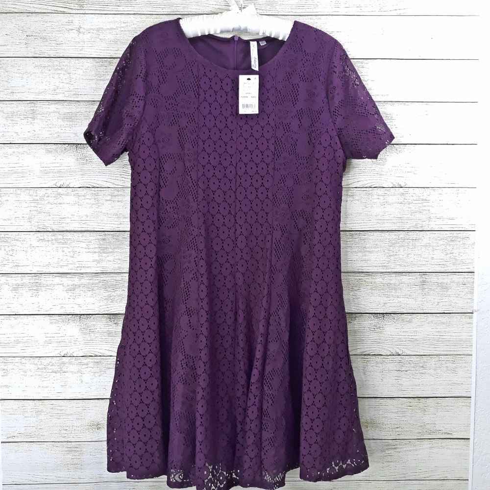 NY Collection Lace Midi Dress